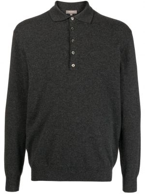 Cashmere poloskjorte N.peal grå