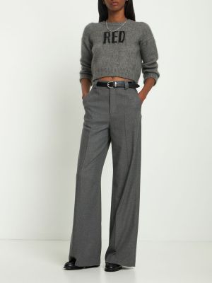 Relaxed fit hlače iz viskoze Red Valentino siva