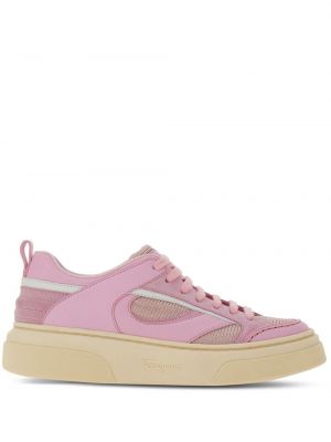 Chunky csipkés fűzős sneakers Ferragamo rózsaszín
