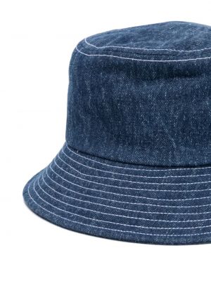 Haftowany kapelusz Versace Jeans Couture niebieski