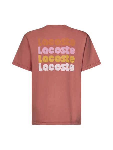 Koszulka z nadrukiem bawełniana Lacoste