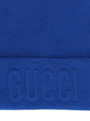 Gyapjú hímzett sapka Gucci kék