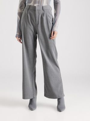 Plisované nohavice Hollister sivá