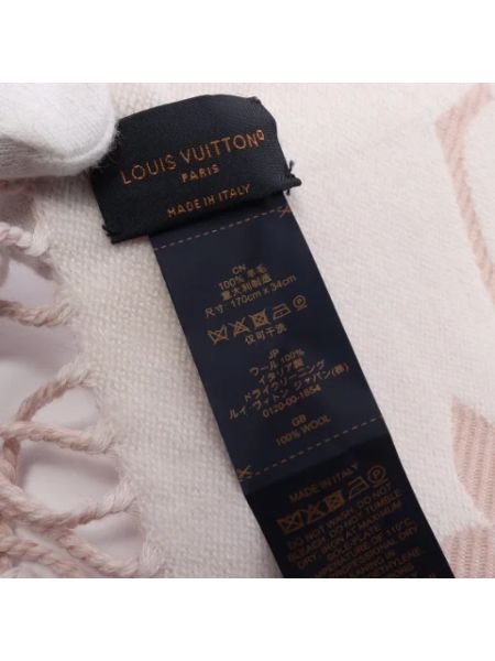 Bufanda de lana retro Louis Vuitton Vintage rosa