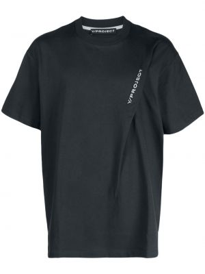 T-shirt ricamato Y/project grigio