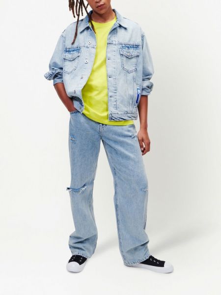Tiesūs džinsai su įbrėžimais Karl Lagerfeld Jeans