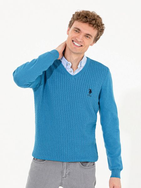 Пуловер U.s. Polo синій