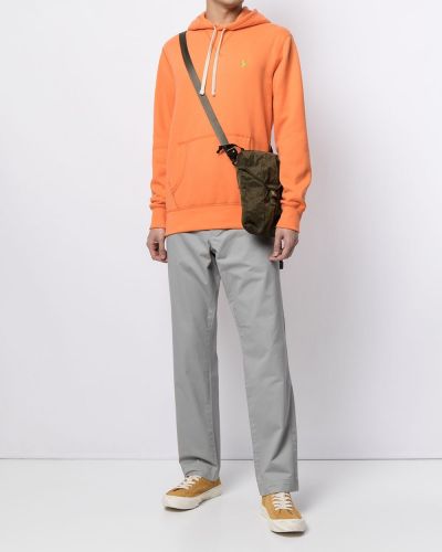 Kožené bavlněné cargo kalhoty se vzorem rybí kosti Polo Ralph Lauren