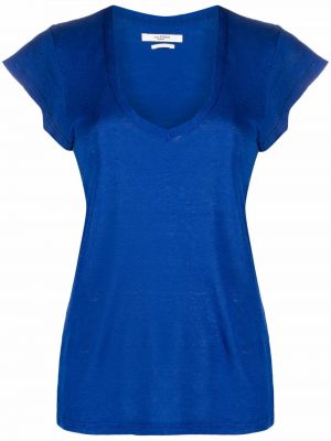 Camiseta con escote v Isabel Marant étoile azul