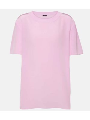 Μεταξωτή μπλούζα Joseph ροζ