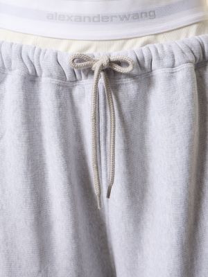 Pantalones de chándal de algodón bootcut Alexander Wang gris