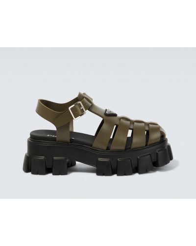 Zelené sandály Prada