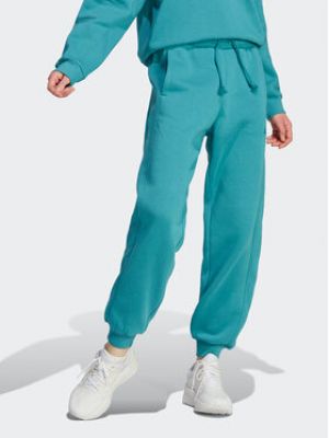 Pantalon de sport en polaire large Adidas bleu