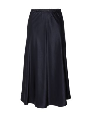 Midi sukňa Nümph čierna