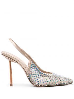 Полуотворени обувки с кристали Le Silla