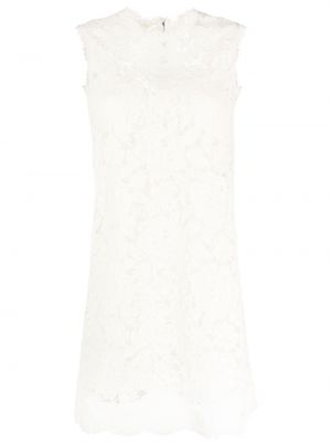 Obleka brez rokavov s čipko Dolce & Gabbana bela