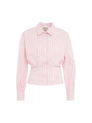 Koszula w paski Semicouture różowa