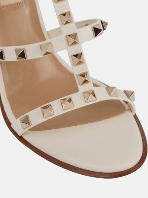 Kožené sandály Valentino Garavani bílé