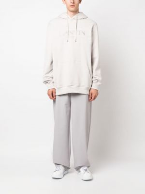 Fleece hoodie mit stickerei Lanvin grau