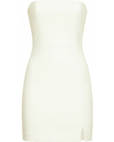 Sukienka mini z krepy Bec + Bridge biała