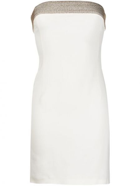 Mini vestido con escote pronunciado Pinko blanco
