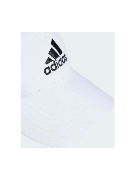 Gorra de algodón Adidas blanco