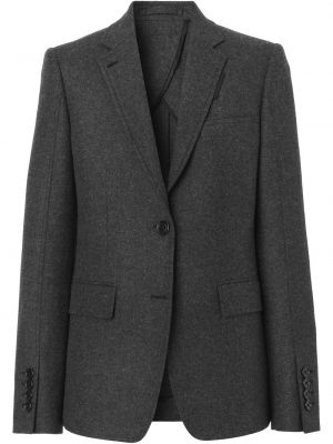 Ull lang blazer Burberry grå