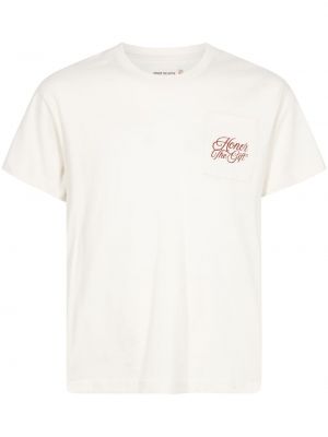 Bavlnené tričko s potlačou Honor The Gift biela