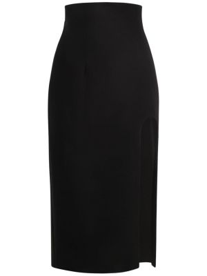 Vlněné midi sukně Alessandro Vigilante černé