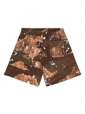 Shorts de sport à imprimé camouflage Msgm marron