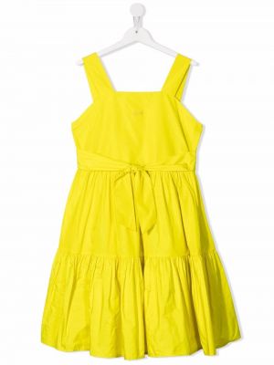 Ruffle dress for jenter Msgm Kids gul