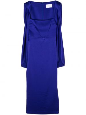 Drapiruotas suknele kokteiline Alex Perry mėlyna