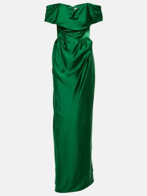 Атласное платье Vivienne Westwood зеленое