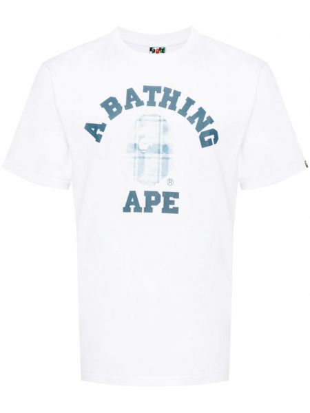 Pamut póló nyomtatás A Bathing Ape® fehér