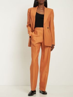 Hodvábny vlnený oblek Interior oranžová