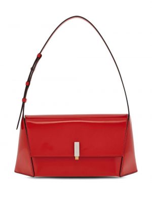 Borsa a spalla con motivo geometrico Ferragamo rosso