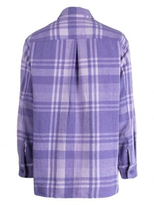 Flanelová kostkovaná košile :chocoolate fialová