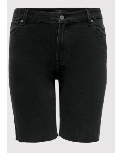 Priliehavé džínsové šortky Only Carmakoma čierna