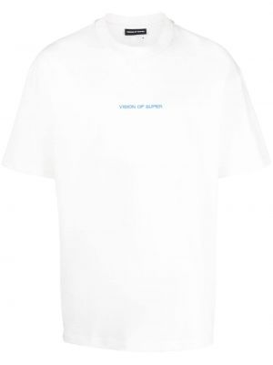 Bavlnené tričko s potlačou Vision Of Super biela