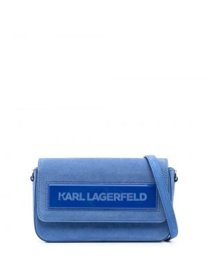 Body din piele de căprioară Karl Lagerfeld albastru