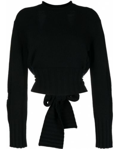 Плетен пуловер с протрити краища Dion Lee черно