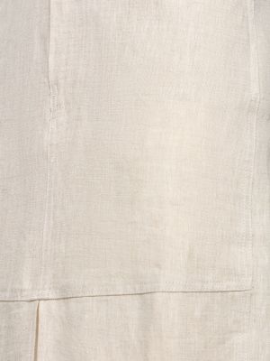 Falda larga de lino Reformation beige