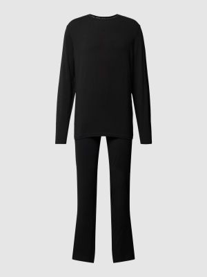Czarna piżama z okrągłym dekoltem Calvin Klein Underwear