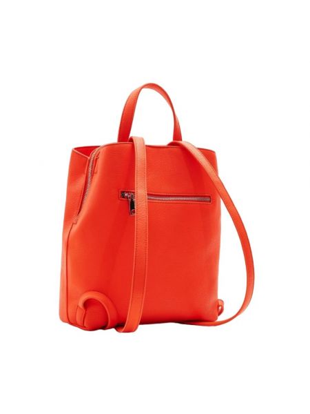 Leder rucksack Desigual orange