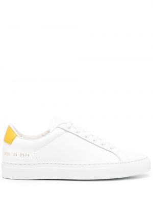 Retro lær sneakers Common Projects hvit