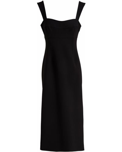 Плаття міді з крепу Victoria Beckham, чорне