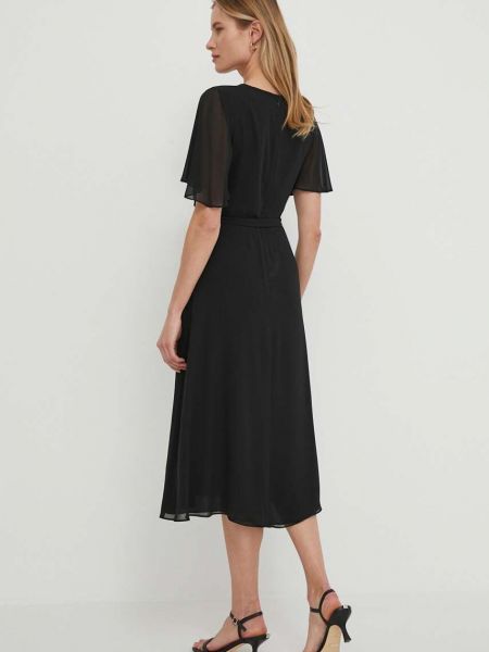 Midi šaty Lauren Ralph Lauren černé