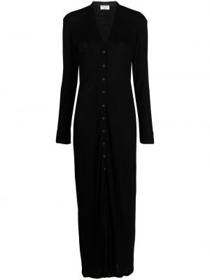 Pletena obleka z gumbi Filippa K črna