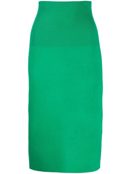 Midi sukňa Victoria Beckham zelená