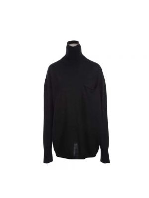Jersey cuello alto de lana de tela jersey Quira negro